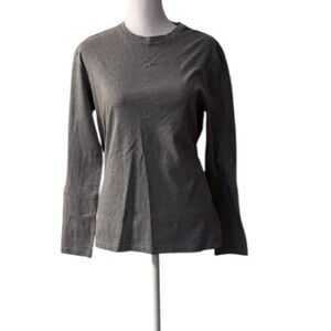 Banana Republic Luxe Touch Performance Gray Long Sleeve Tee Shirt | Size Small